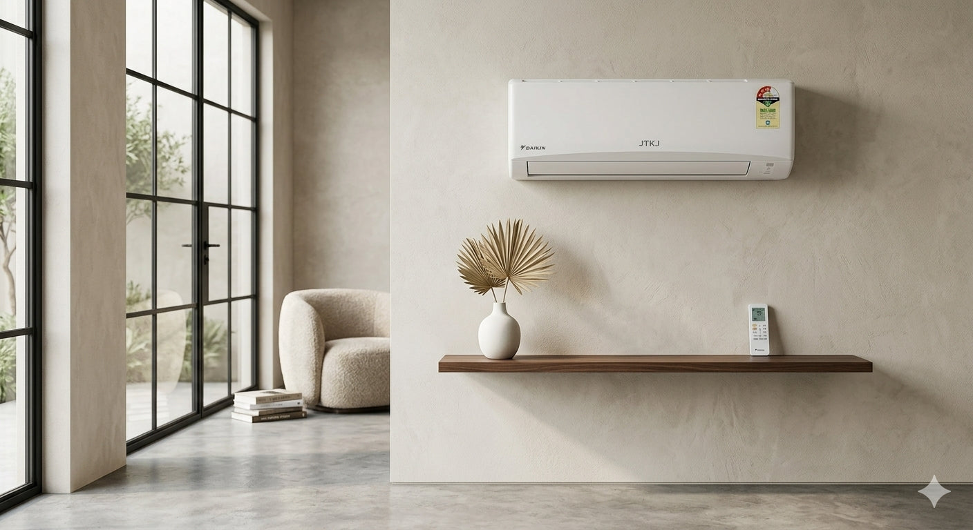Daikin 1 Ton 5 Star Inverter Split AC (2024–25, JTKJ35UV16, Patented Streamer Discharge, 100% Copper)